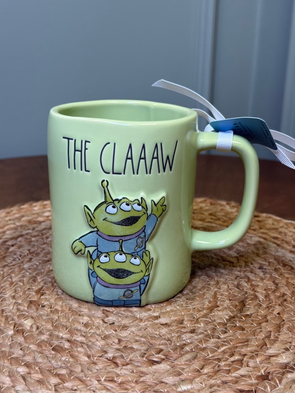 Rae Dunn Disney Pixar THE CLAAAW Green Alien Stack Mug Toy Story New Release